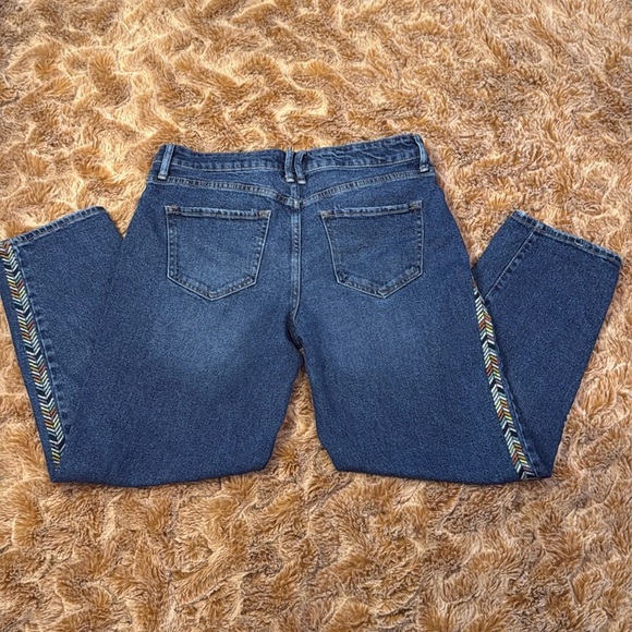 Knox Rose Blue Jeans with Colorful Side Stripes size 8 - Picture 6 of 10